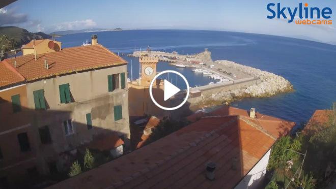 Elba Webcam: La Torre di Rio Marina e il porto - Isola d'Elba