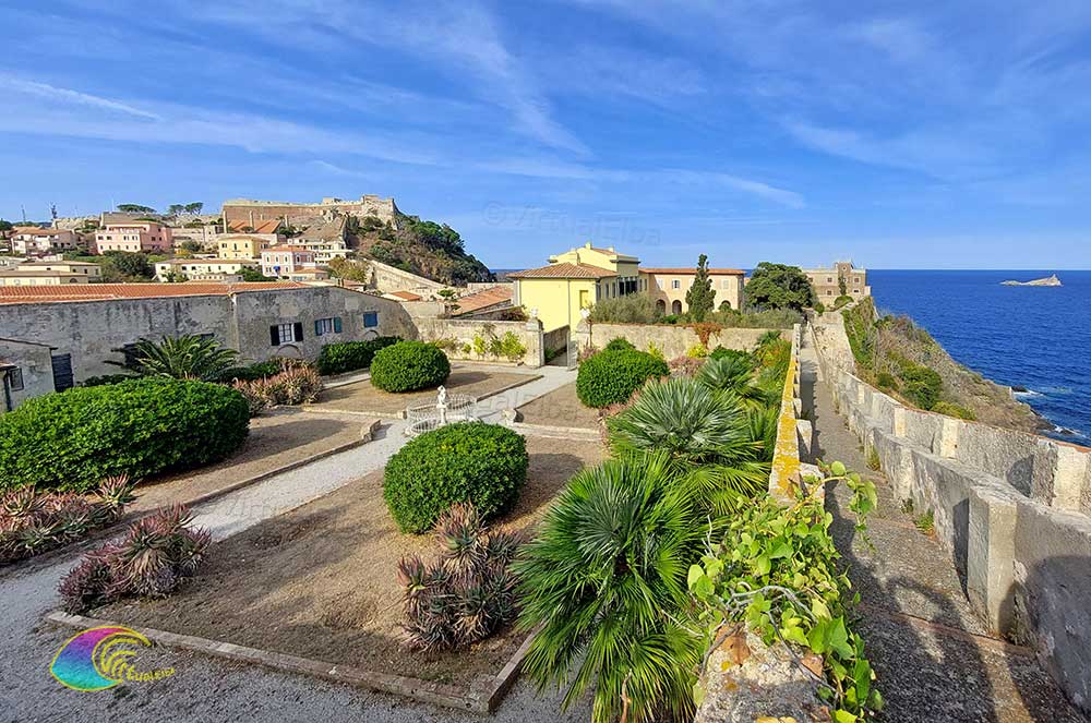 Garten Villa der Mühlen und Festung Falcone Elba Napoleon
