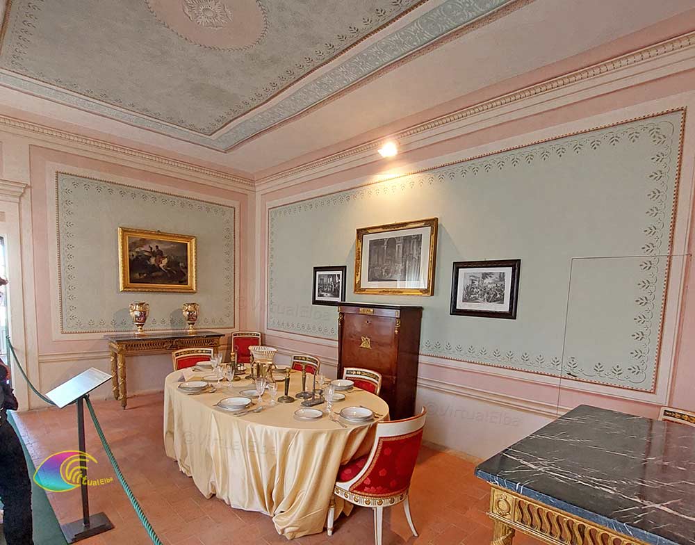Sala da pranzo Villa dei Mulini Elba Napoleone