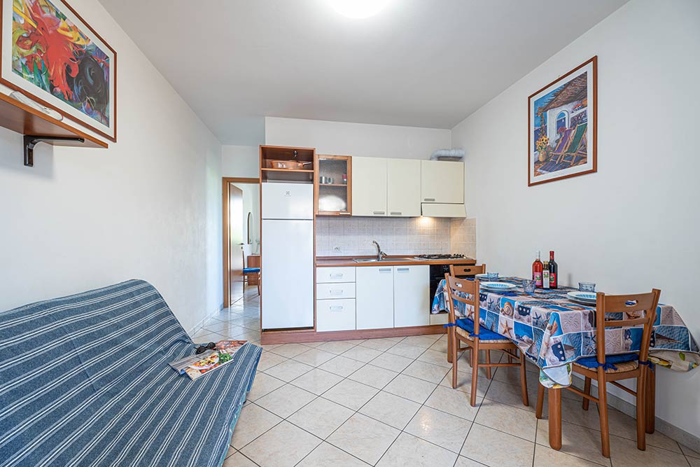 Soggiorno con cucina Casa Dini