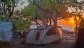Vista dalla tenda glamping Moorea Babe al tramonto - Camping Scaglieri Village Biodola